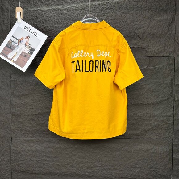 GALLERY DEPT. 2025 New Embroidered Logo Couple's Loose Denim Short-Sleeve Shirt - Picture 2 of 9